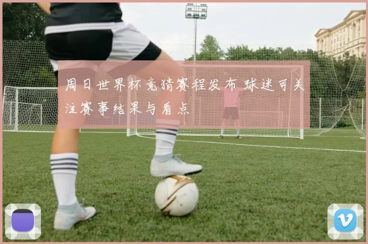 周日世界杯竞猜赛程发布 球迷可关注赛事结果与看点